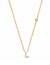 Gold CZ Initial Necklace