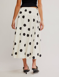 Betty Drop-Waist Skirt, Clean Ivory/Combo