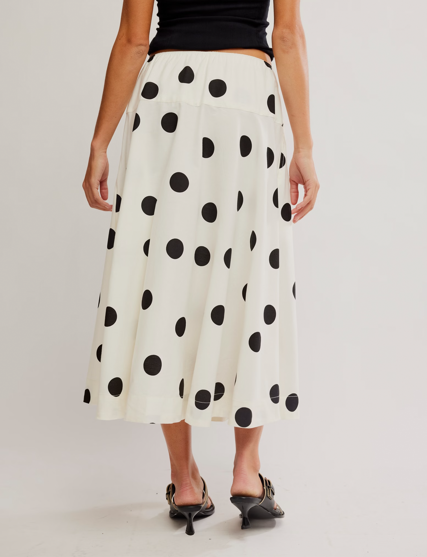 Betty Drop-Waist Skirt, Clean Ivory/Combo