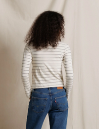 Cindy Turtleneck, Natural Stripe