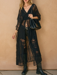Echo Dunes Kimono, Black