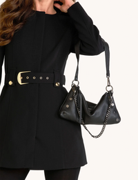 Kyle Small Handbag, Black/Gunmetal