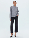 Aura Relaxed Sweater, Charcoal Diamonte