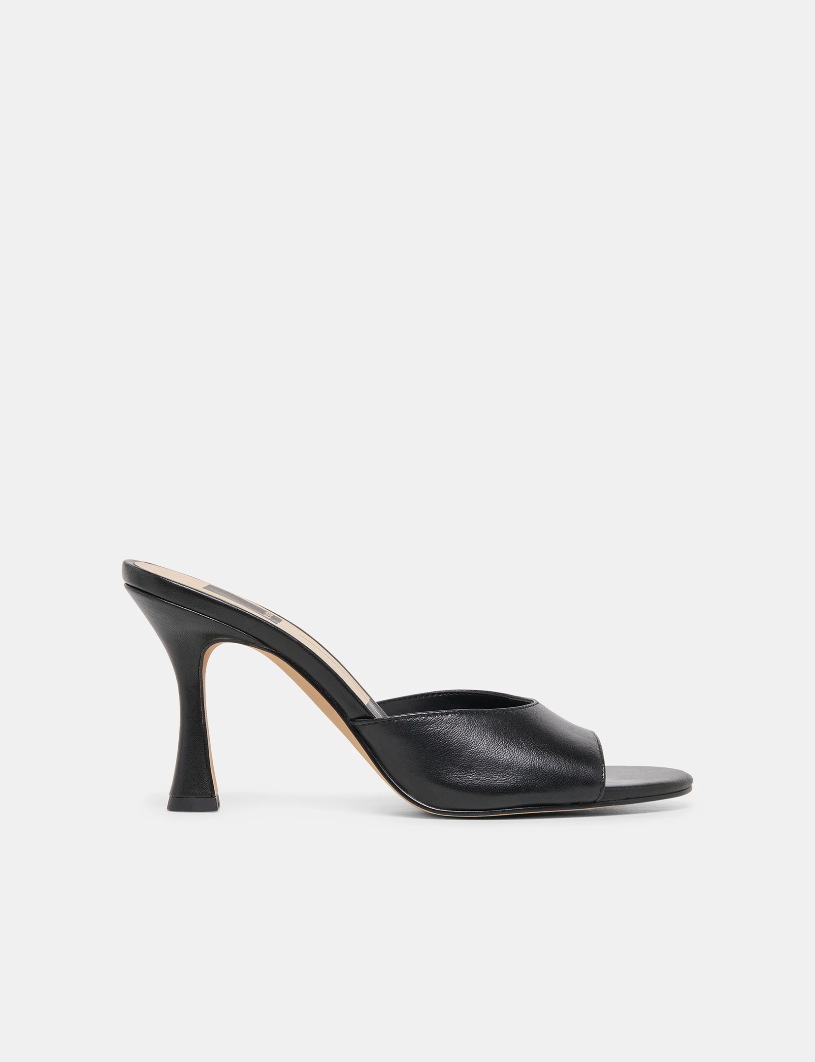 Rosha Heel, Black Leather