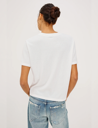 Cotton Cashmere LS Tee, White