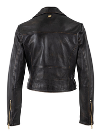 Hazie Biker Jacket, Antique Black