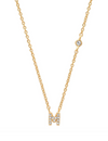 Gold CZ Initial Necklace