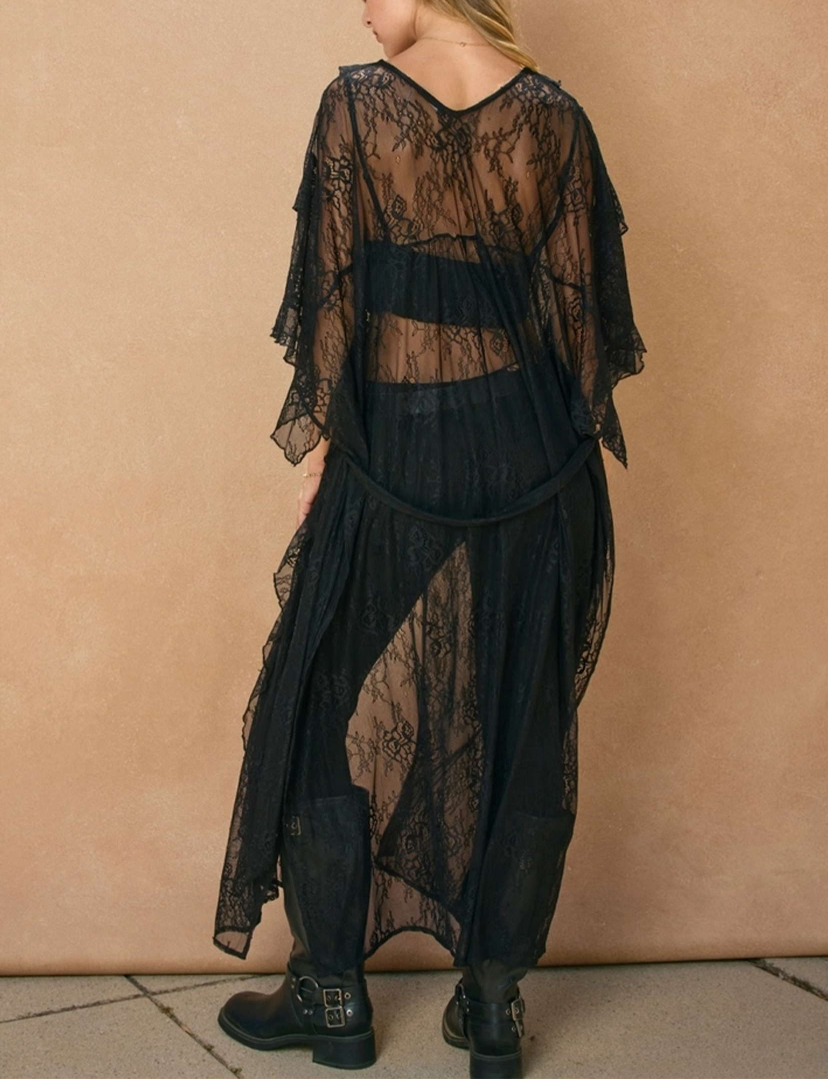 Echo Dunes Kimono, Black