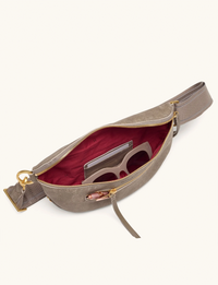 Charles Medium Crossbody, Pewter