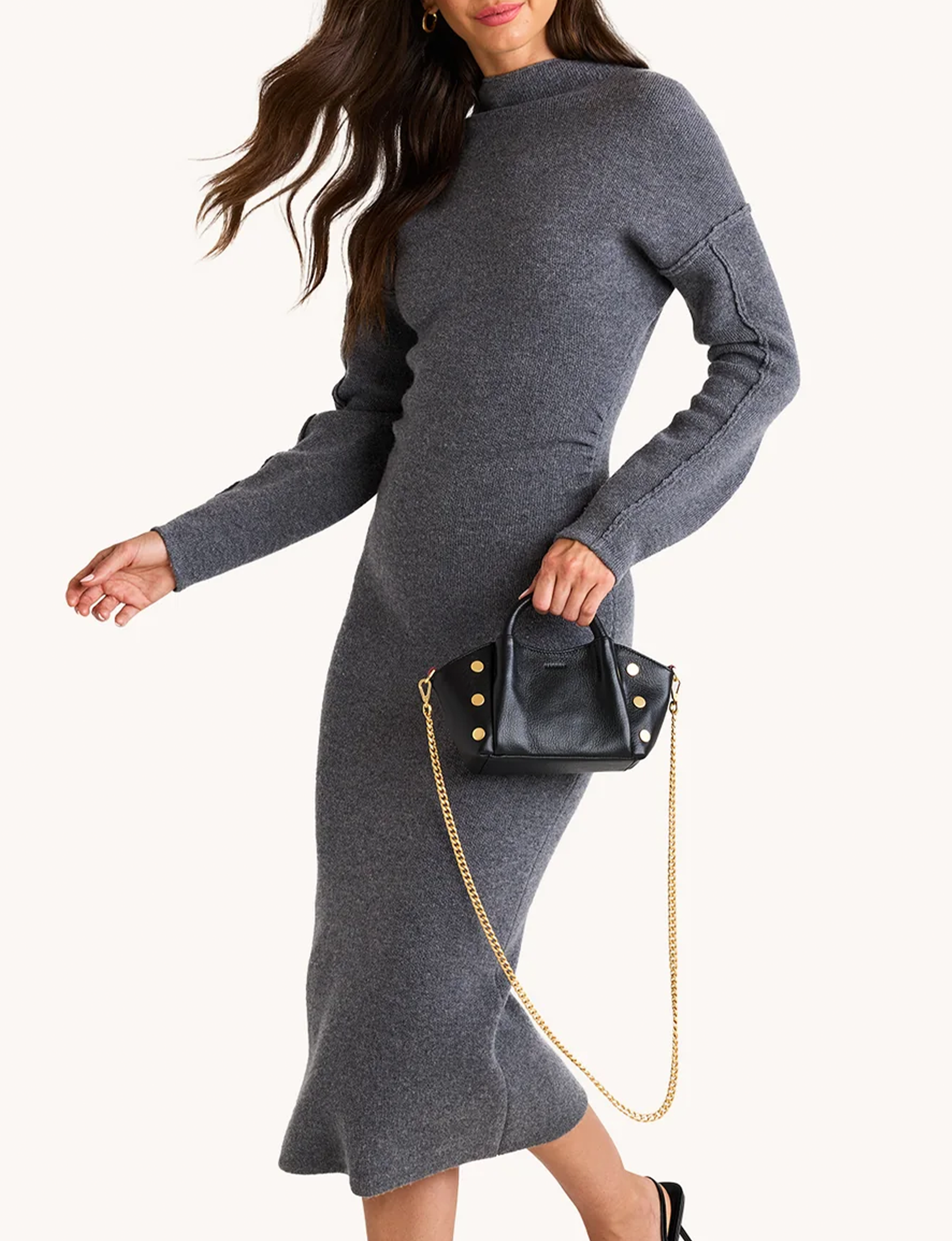 Paul Mini Handbag, Black/Brushed Gold