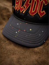 AC/DC Lightening Trucker Hat, Black