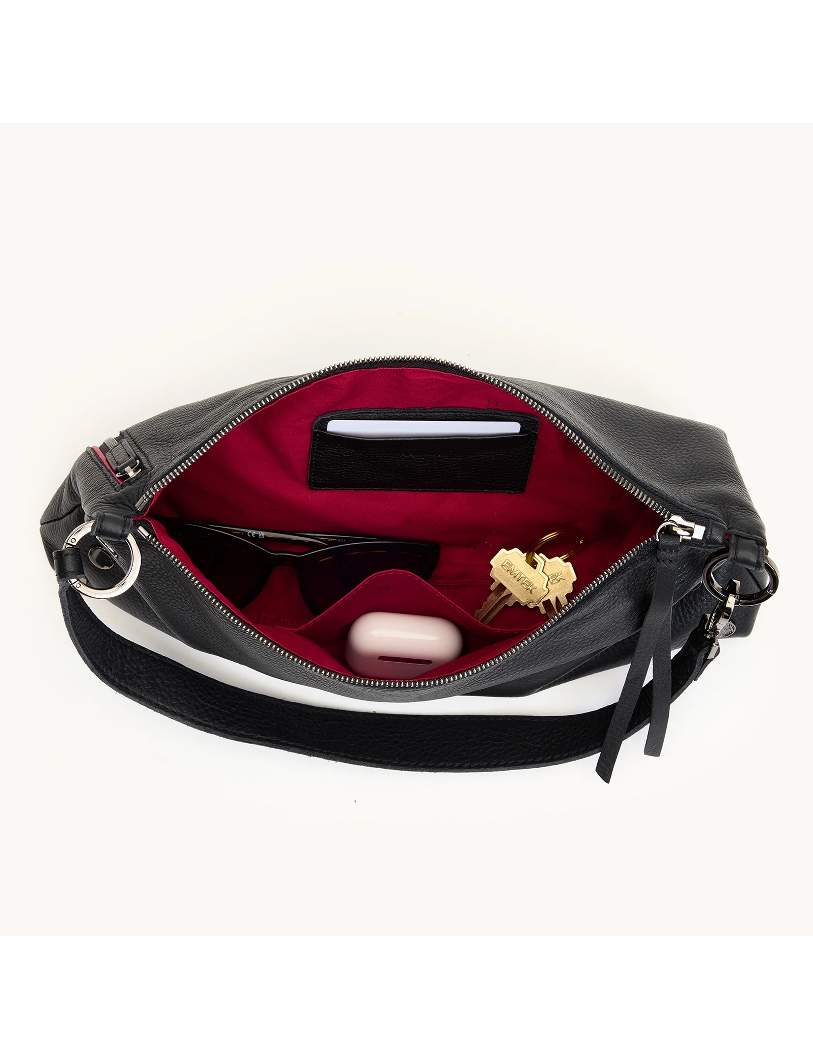 Kyle Medium Handbag, Black/Gunmetal