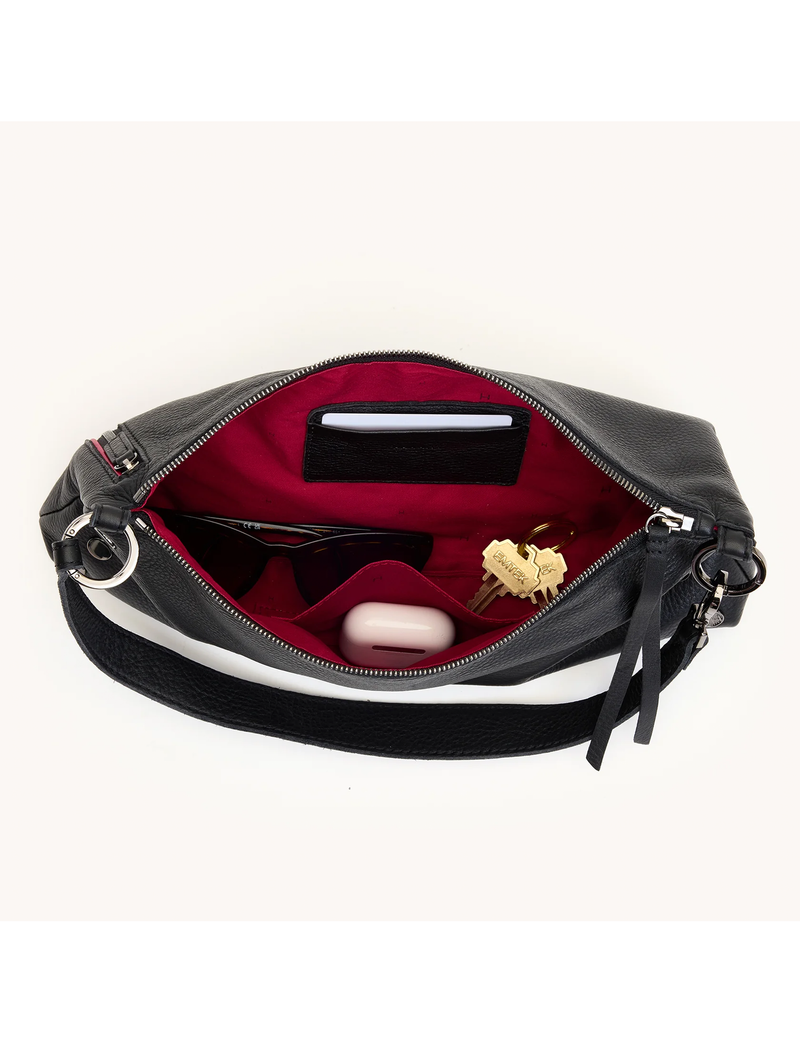 Kyle Medium Handbag, Black/Gunmetal