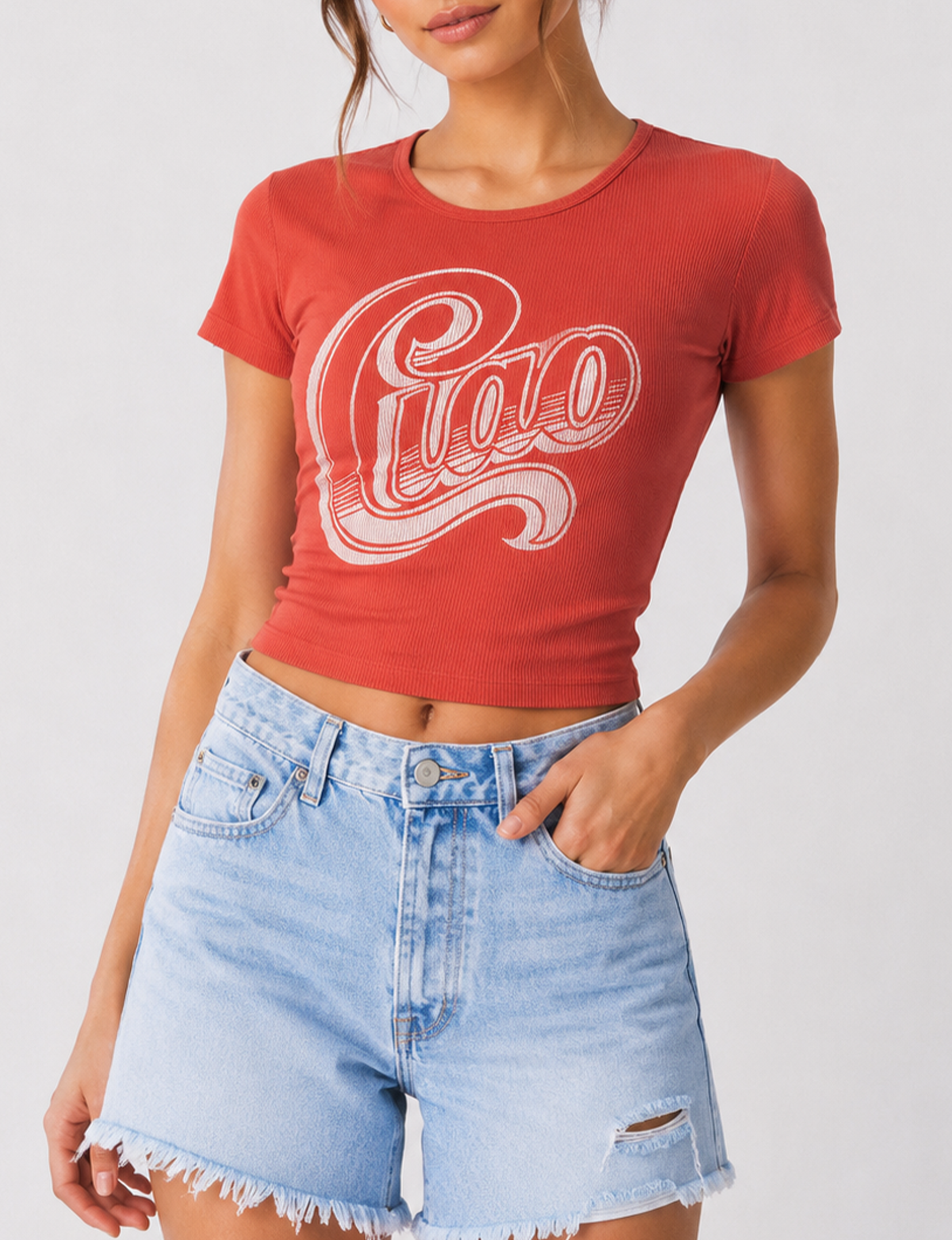 Ciao Baby Tee, Vintage Red