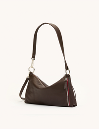 Kyle Small Handbag, Espresso/Silver