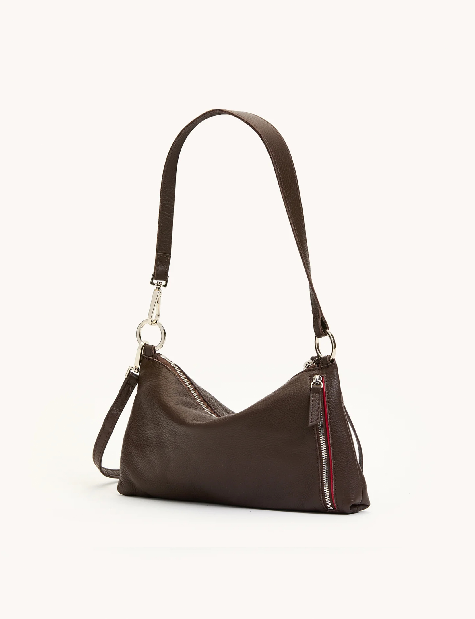 Kyle Small Handbag, Espresso/Silver