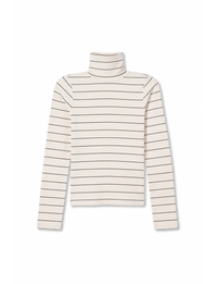 Cindy Turtleneck, Natural Stripe