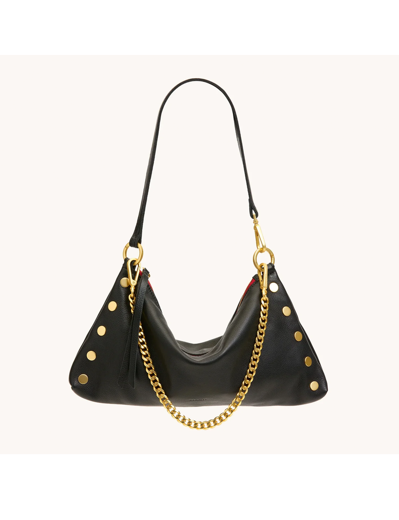 Kyle Medium Handbag, Black/Brushed Gold