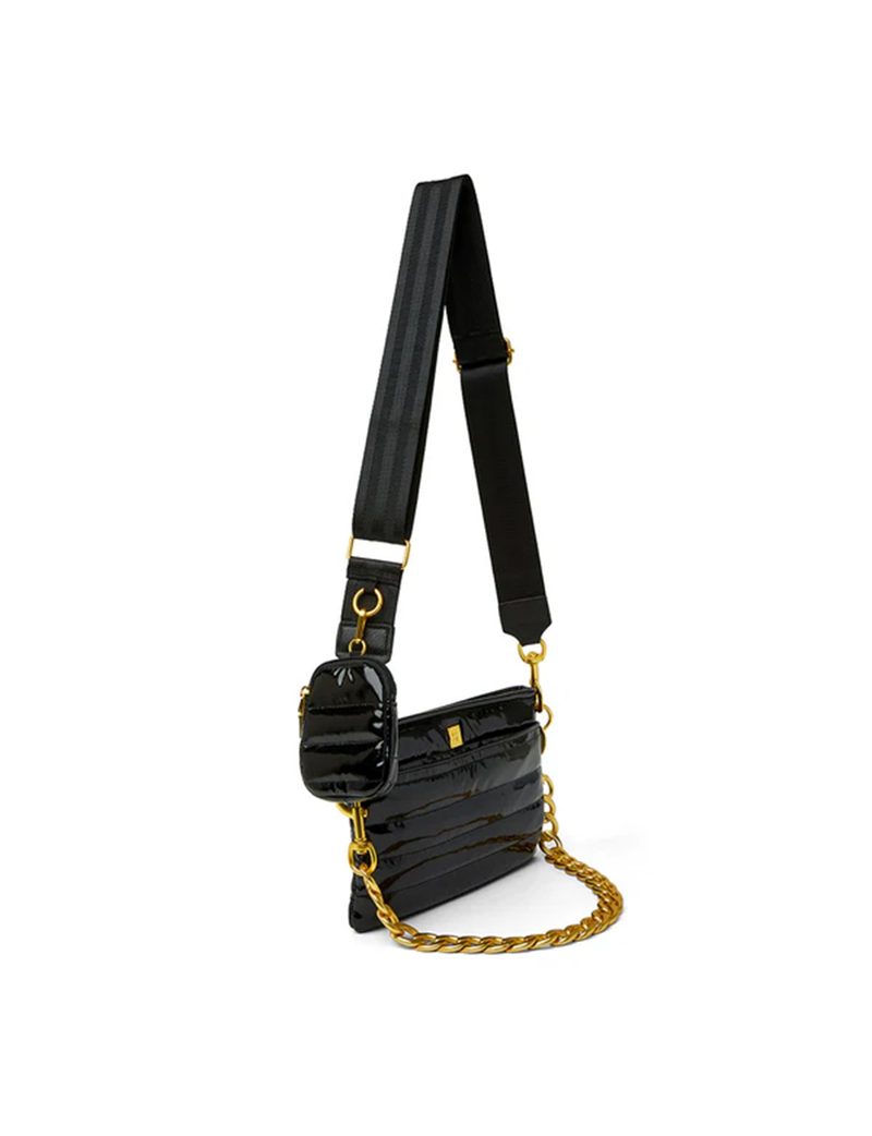 Downtown Crossbody, Black Patent