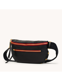 Charles Large Crossbody, Black/Brushed Gold