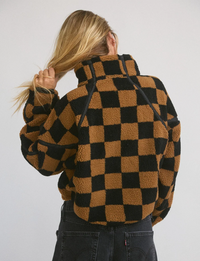 Big Sky Sherpa Half Zip, Checkmate