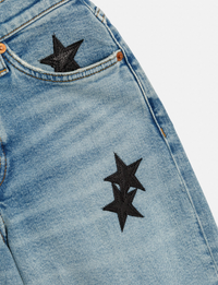 Mid Rise Wide Leg, Opal Indigo Star