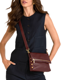VIP Medium Handbag, Cherrywood/Bushed Gold
