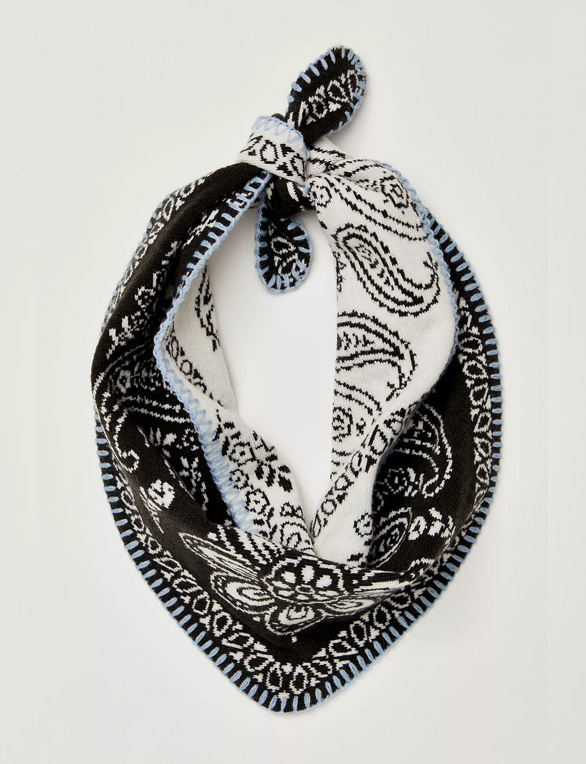 Carmen Knitted Triangle, Angel White