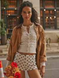 Pretty In Pointelle Cardi, Ivory