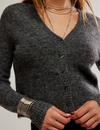School Girl Cardi, Charcoal Heather