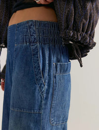 Breezy Denim Pull On Jean, Cobalt