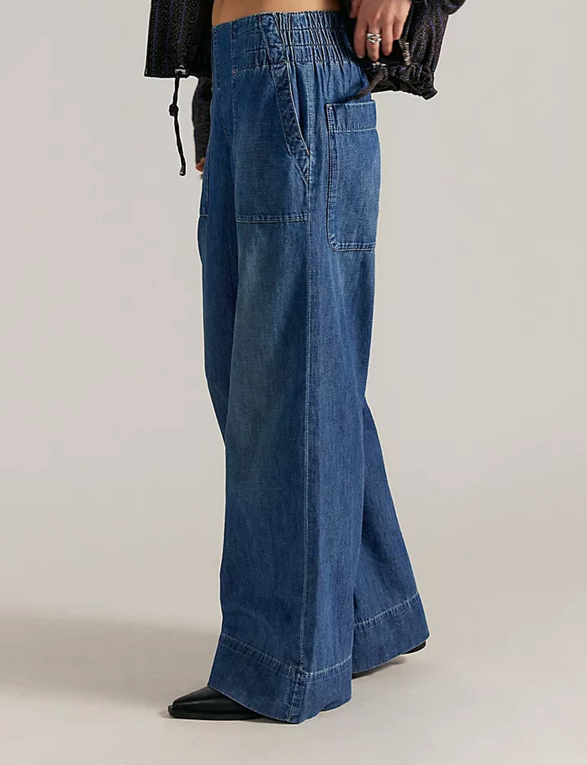 Breezy Denim Pull On Jean, Cobalt
