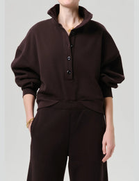 Mirelle Funnel Neck Pullover, Chocolate