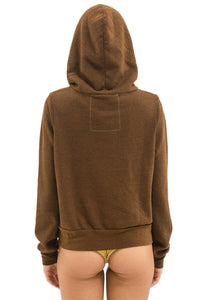 5 Stripe Zip Hoodie, Chocolate/Espresso