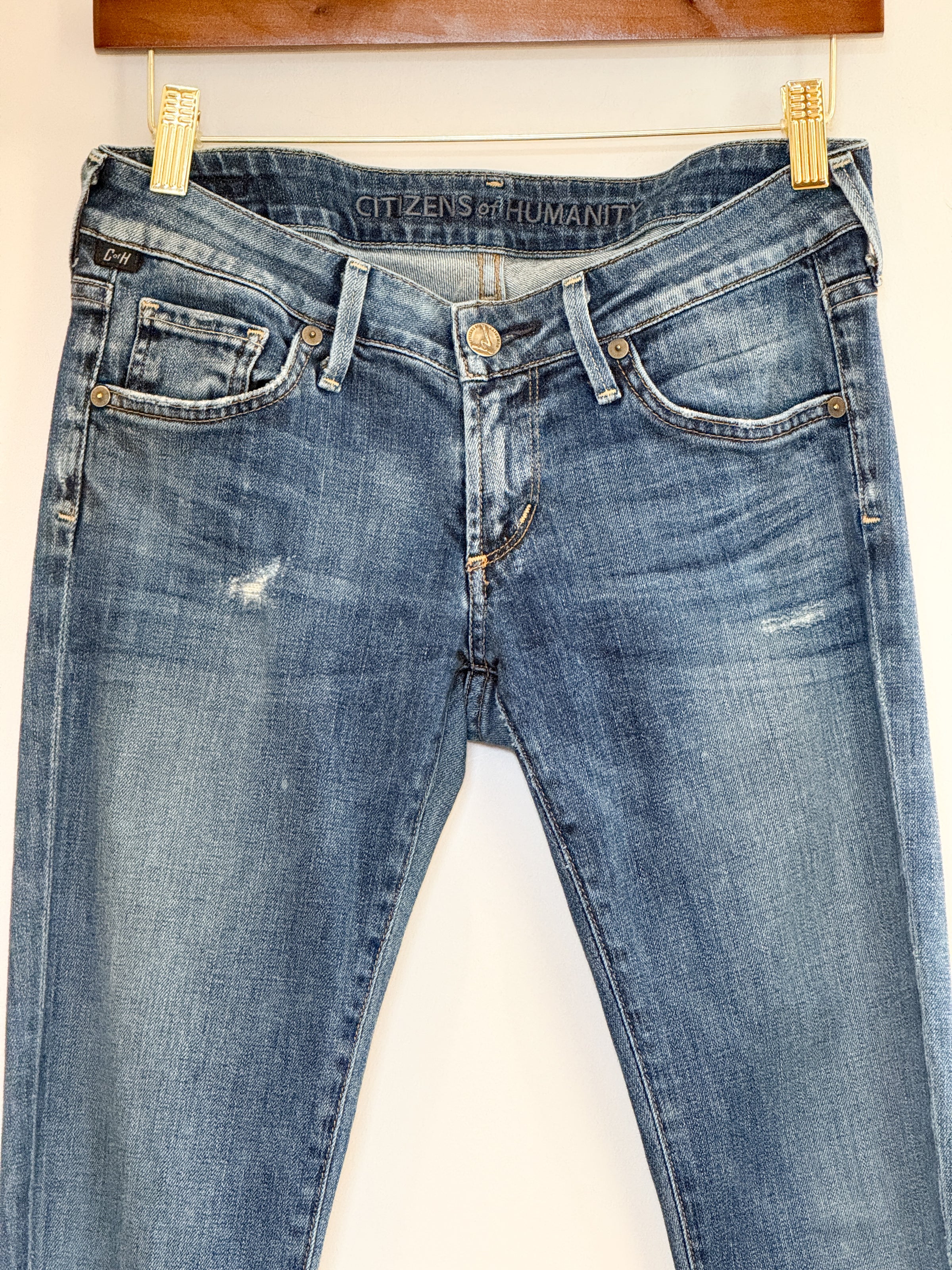 Citizens Of Humanity Low Rise Slim Jean, Dark Wash