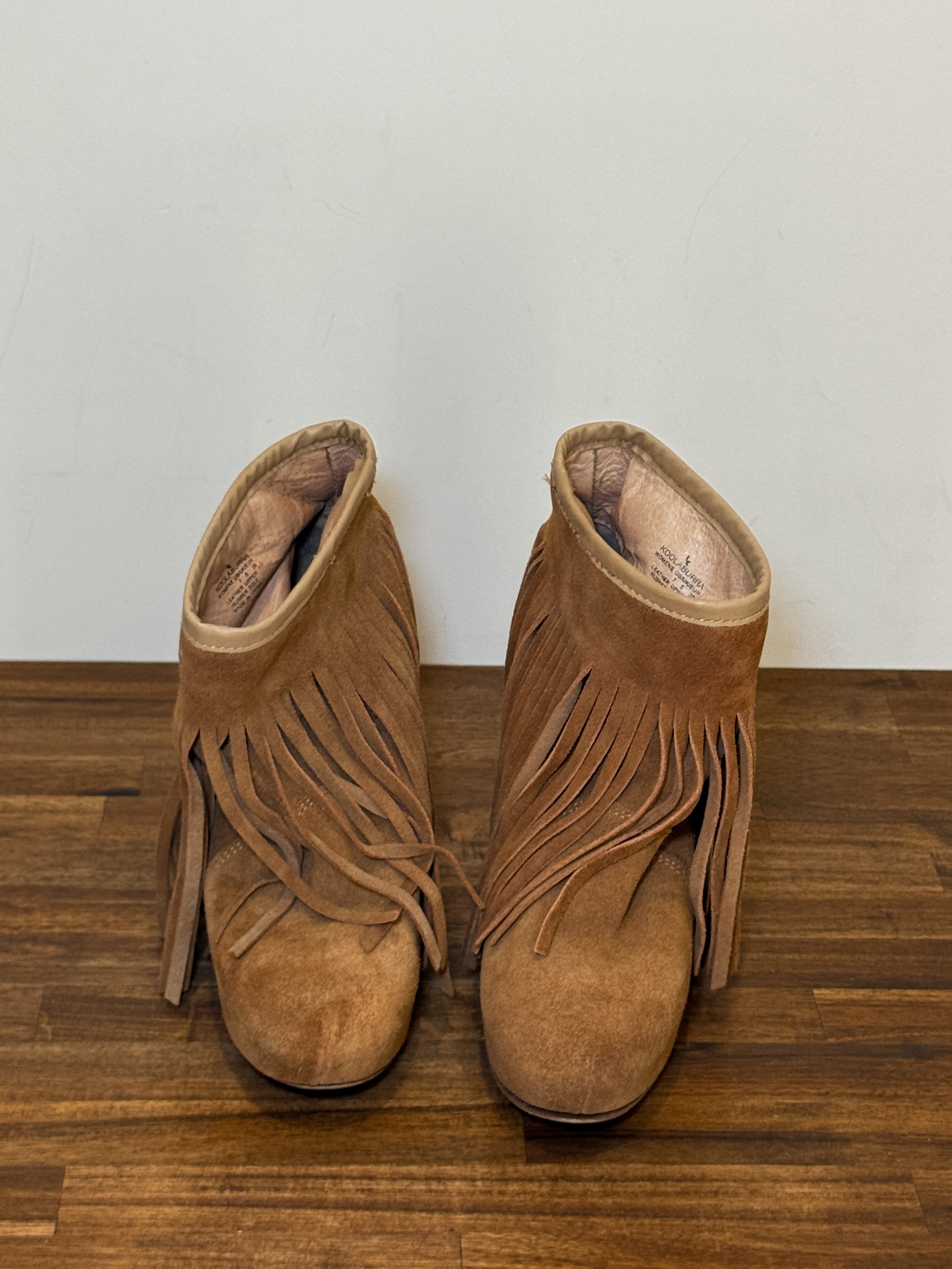 Koolaburra Fringe Boot, Tan Suede