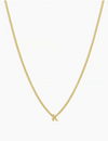 Wilder Mini Alphabet Necklace, Gold Plated