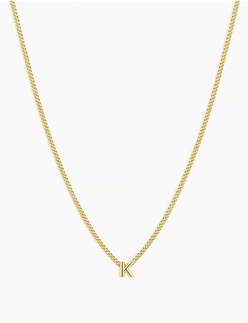 Wilder Mini Alphabet Necklace, Gold Plated