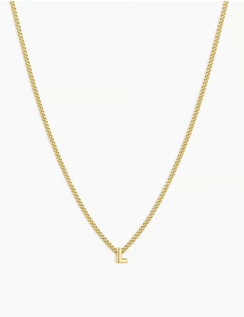 Wilder Mini Alphabet Necklace, Gold Plated