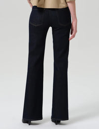 Lilah High Rise Long Bootcut, Inky Rinse