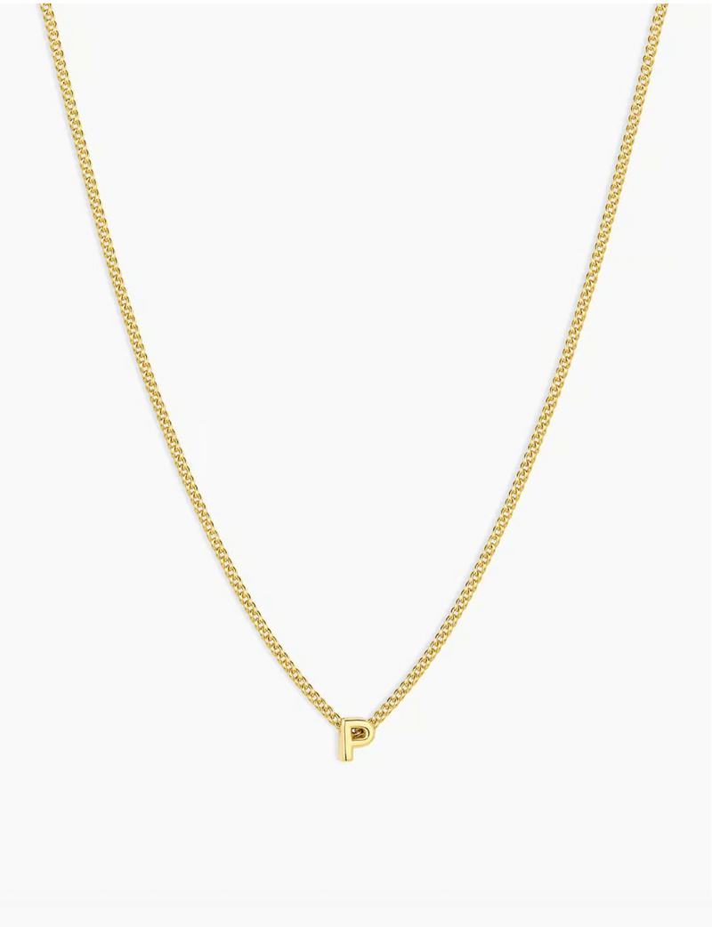 Wilder Mini Alphabet Necklace, Gold Plated