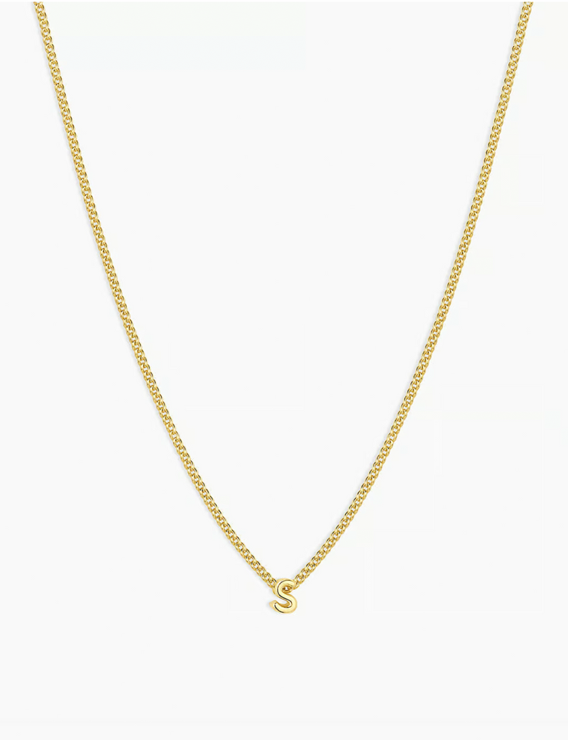 Wilder Mini Alphabet Necklace, Gold Plated