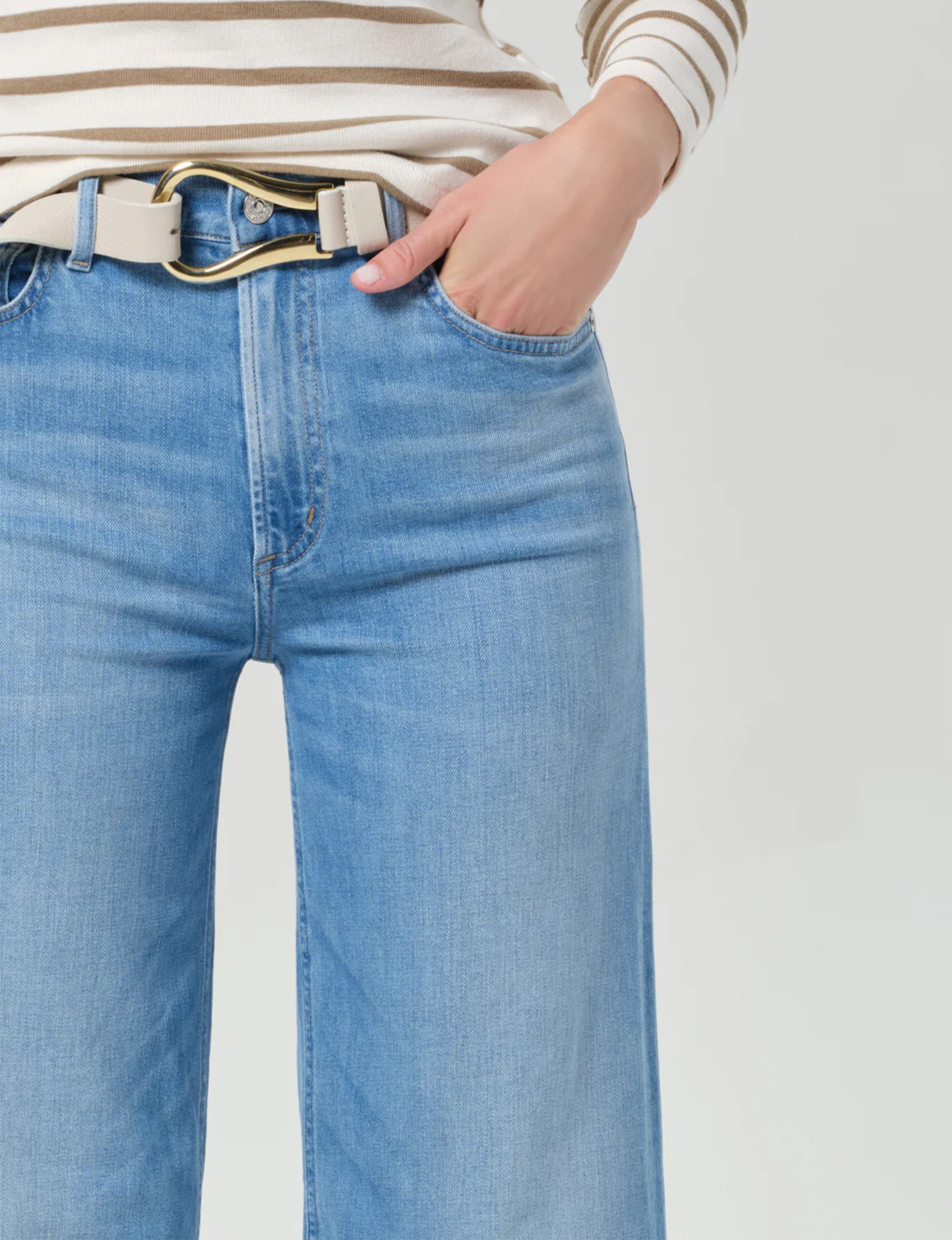 Lyra Cropped Wide Leg, Andante (Clean Hem)