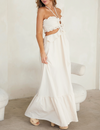 Sweetheart Halter Maxi Dress, Ivory