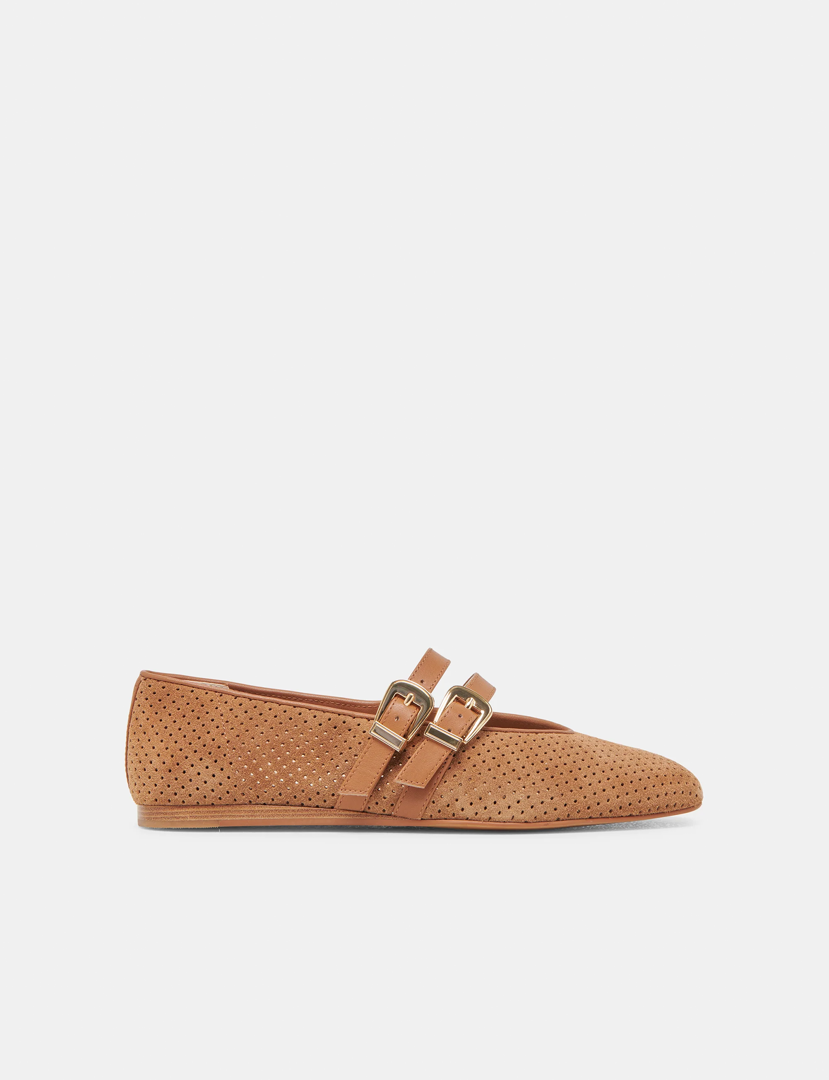 Baylee Ballet Flat, Pecan Suede