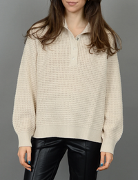 Calliope Turtleneck, White Beach