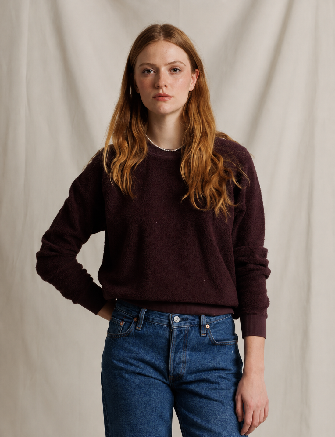 Ziggy Inside Out Sweatshirt, Cherry Lacquer