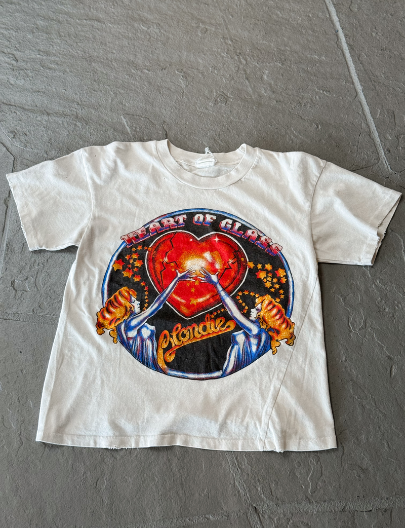 Heart of Glass Cropped Tee, Vintage White