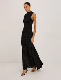 Cosmos Dress, Black/Checkerboard