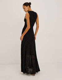 Cosmos Dress, Black/Checkerboard